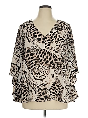 JLo by Jennifer Lopez 3/4 Sleeve Blouse (view 1)