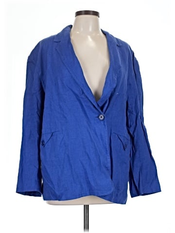 Madewell Double-Breasted Crossover Blazer in 100% Linen (view 1)