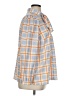 ELOQUII 100% Polyester Checkered-gingham Orange Long Sleeve Blouse Size 14 Plus - photo 4