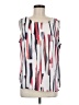 DKNY 100% Polyester White Sleeveless Blouse Size L - photo 1