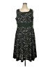 Perceptions Paisley Green Casual Dress Size 2X - photo 1