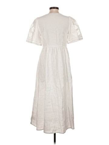 Madewell Cassie Button-Front Midi Dress in Embroidered Linen (view 2)