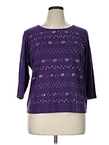 Karen Scott Sport 3/4 Sleeve T-Shirt (view 1)