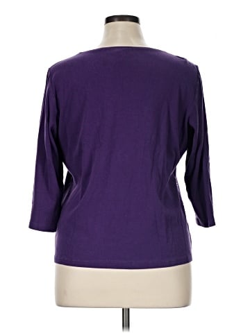 Karen Scott Sport 3/4 Sleeve T-Shirt (view 2)