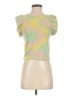 Zara Floral Green Short Sleeve Top Size S - photo 1