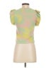 Zara Floral Green Short Sleeve Top Size S - photo 2