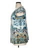 One World Paisley Blue Short Sleeve Top Size XL - photo 5