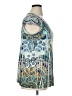 One World Paisley Blue Short Sleeve Top Size XL - photo 4