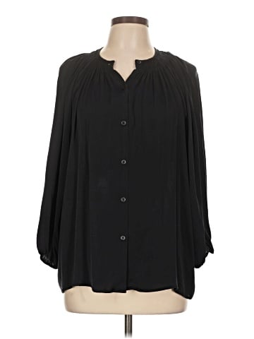 Tucker Long Sleeve Silk Top (view 1)