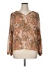 DR2 100% Polyester Tan 3/4 Sleeve Blouse Size XL - photo 1