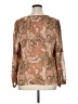 DR2 100% Polyester Tan 3/4 Sleeve Blouse Size XL - photo 2