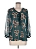 Ann Taylor LOFT Outlet 100% Polyester Teal 3/4 Sleeve Blouse Size M - photo 1