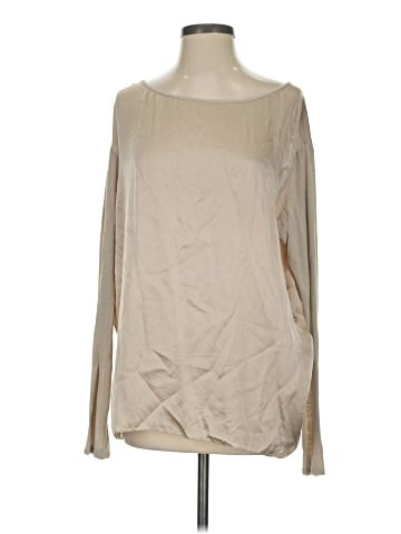 Vince. Long Sleeve Silk Top (view 1)