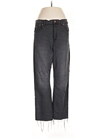 Madewell The '90s Straight Crop Jean in Washed Black (view 1)