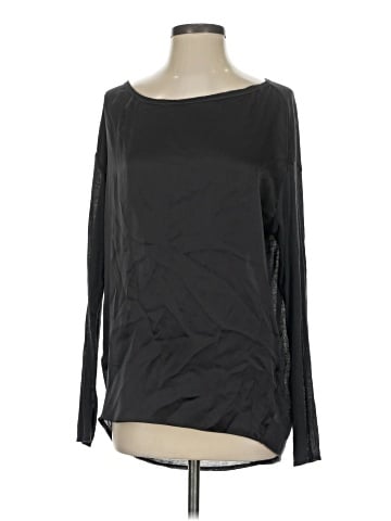 Vince. Long Sleeve Silk Top (view 1)