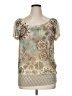 FANG Tan Short Sleeve Blouse Size XL - photo 1