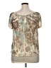 FANG Tan Short Sleeve Blouse Size XL - photo 2