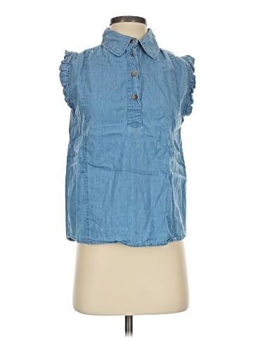 MNG Sleeveless Button-Down Shirt (view 1)