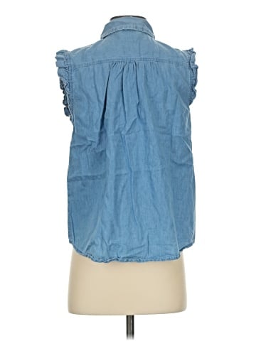 MNG Sleeveless Button-Down Shirt (view 2)