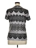 Chico's 100% Polyester Paisley Silver Short Sleeve T-Shirt Size XL (3) - photo 2