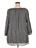 Fred David Polka Dots Gray 3/4 Sleeve Blouse Size 2X - photo 2