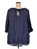 Fred David 100% Rayon Blue 3/4 Sleeve Blouse Size 2X - photo 2