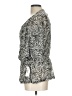 GNW 100% Nylon Silver 3/4 Sleeve Blouse Size L - photo 5