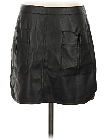 BCBGMAXAZRIA Faux Leather Skirt (view 1)