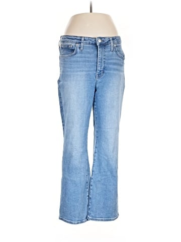 Madewell Curvy Kick Out Crop Jeans in Mather Wash (view 1)