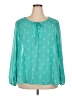 Ariat 100% Polyester Teal Green 3/4 Sleeve Blouse Size XXL - photo 1
