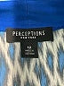 Perceptions Print Blue Casual Dress Size 12 - photo 4