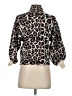 Line & Dot Animal Print Brown Cardigan Size S - photo 2