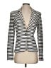 Tory Burch 100% Cotton Stripes Silver Blazer Size S - photo 1