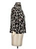 Line & Dot Animal Print Brown Cardigan Size S - photo 4