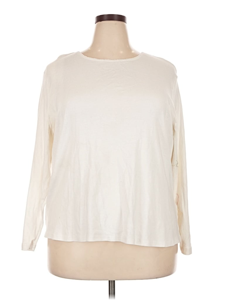 Pre-owned Basic Editions 3/4 Sleeve T-shirt In Ivory