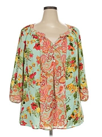 Figueroa & Flower 3/4 Sleeve Blouse (view 1)