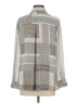 Rose + Olive 100% Polyester Houndstooth Gray Long Sleeve Blouse Size XS - photo 2