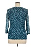 Elle 100% Polyester Teal 3/4 Sleeve Top Size XL - photo 2