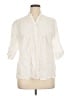 J. McLaughlin Ivory 3/4 Sleeve Button-Down Shirt Size XL - photo 1
