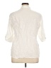 J. McLaughlin Ivory 3/4 Sleeve Button-Down Shirt Size XL - photo 2