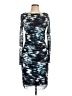DKNY Print Blue Cocktail Dress Size 10 - photo 1