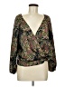 Point Sur 100% Polyester Brown Long Sleeve Blouse Size M - photo 1