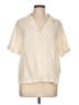 Quince 100% Cotton Ivory Short Sleeve Blouse Size L - photo 1