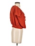 Madewell 100% Cotton Solid Orange Texture &amp; Thread Drawstring Top Size S - photo 4