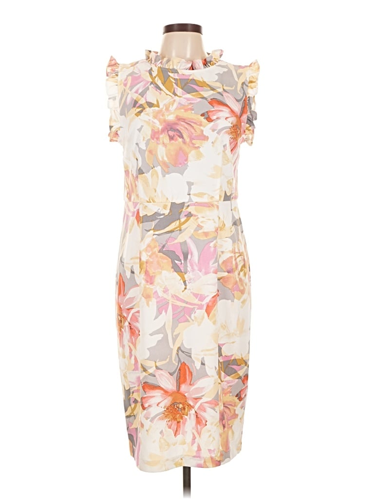Pre-owned Sandra Darren Cocktail Dress In Ivory