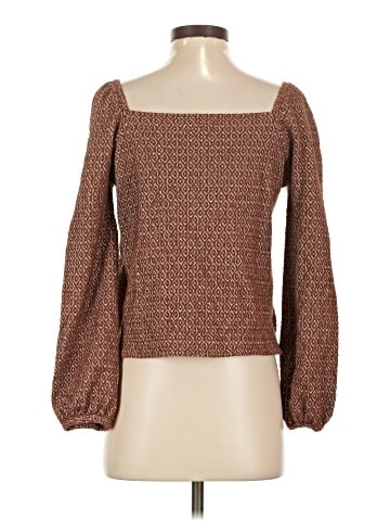 Madewell Jacquard Puff-Sleeve Crop Top (view 2)