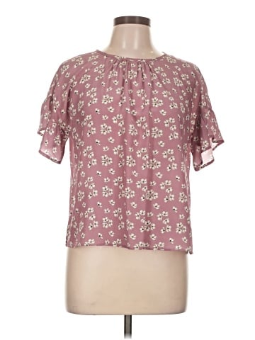 Tucker Short Sleeve Silk Top (view 1)