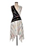BCBGMAXAZRIA 100% Polyester Graphic Ivory Cocktail Dress Size 0 - photo 1