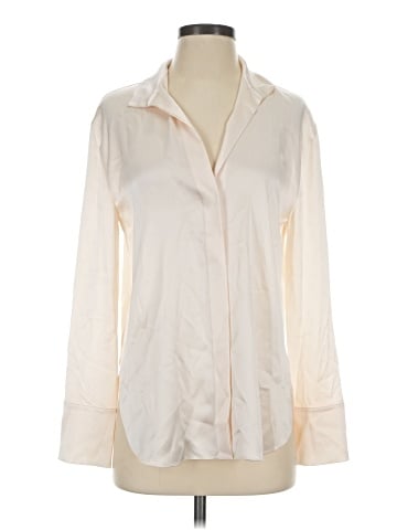 Vince. Long Sleeve Silk Top (view 1)