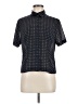 Pendleton 100% Polyester Print Black Short Sleeve Blouse Size 6 Petite - photo 1